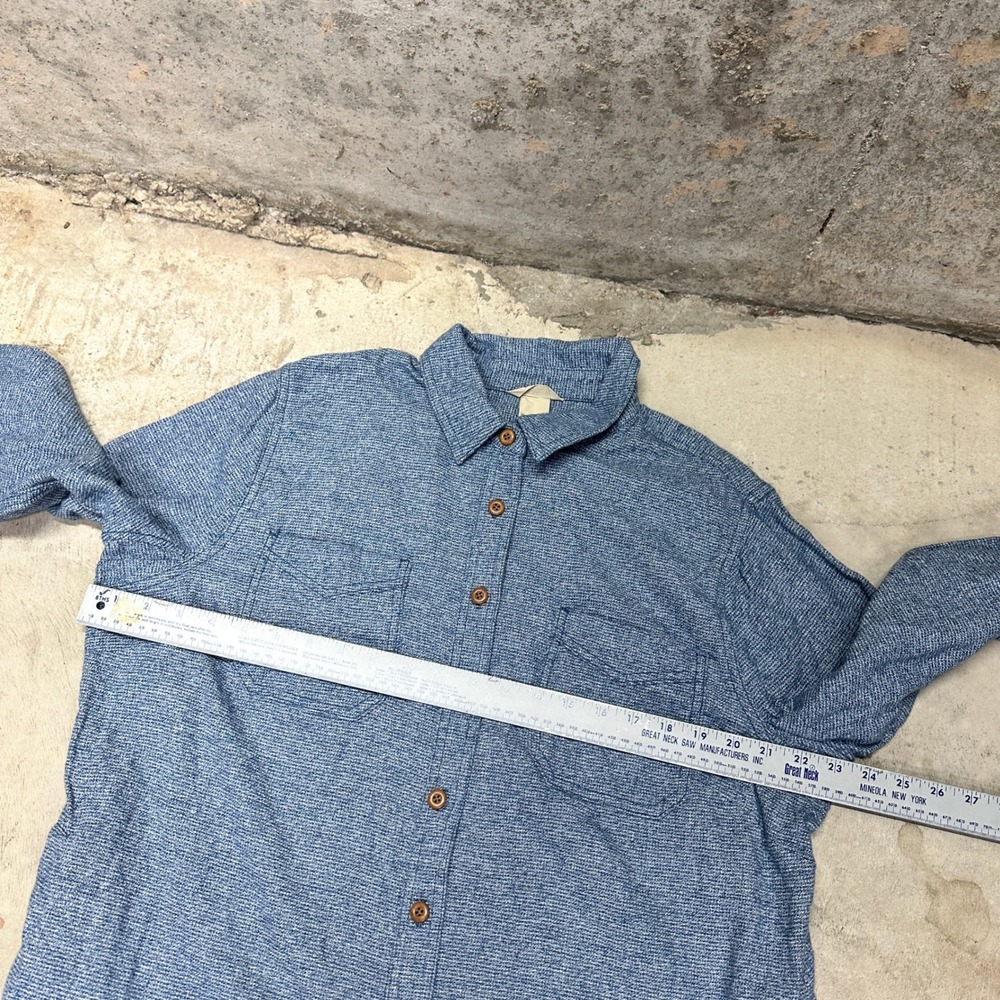 Duluth Trading Co. Mens XL Blue Button Down Long Sleeve Shirt - Picture 6 of 8